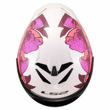 LS2 RAPID III POPPIES WHITE PINK GLOSS