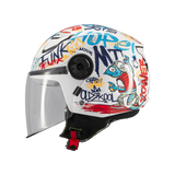 MT KIDS LITE CREW GLOSSY WHITE BLUE RED