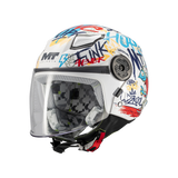 MT KIDS LITE CREW GLOSSY WHITE BLUE RED