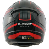 LS2 FF353 RAPID II 2 CIIRCUIT GLOSSSY BLACK RED