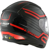 LS2 FF353 RAPID II 2 CIIRCUIT GLOSSSY BLACK RED