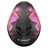 LS2 RAPID III POPPIES BLACK PINK MATTE