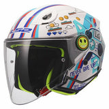 LS2 OF622 FUNNY II NEXT LEVEL GLOSSY WHITE BLUE