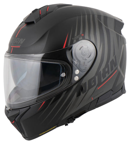 NOLAN N80-8 KOSMOS FLAT BLACK ANTRC-RED