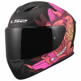 LS2 RAPID III POPPIES BLACK PINK MATTE