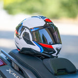 LS2 FF910 ADVANT II 2 TRIPLE GLOSSY WHITE BLUE RED