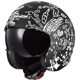 LS2 OF599 SPITFIRE II 2 TRIBAL MATTE BLACK WHITE