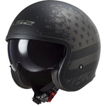 LS2 OF599 SPITFIRE II 2 MATTE BLACK FLAG