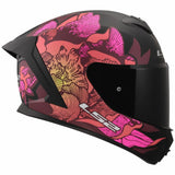 LS2 RAPID III POPPIES BLACK PINK MATTE