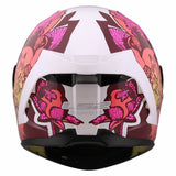 LS2 RAPID III POPPIES WHITE PINK GLOSS