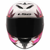 LS2 RAPID III POPPIES WHITE PINK GLOSS