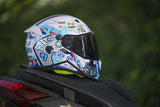 LS2 FF812 KID NEXT LEVEL GLOSSY WHITE BLUE