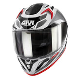GIVI 50.8 BRAVE GLOSSY WHITE/TITANIUM/RED