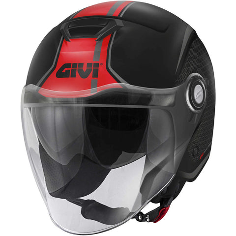 GIVI 12.5 CASCO JET TOUCH BLACK RED