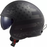 LS2 OF599 SPITFIRE II 2 MATTE BLACK FLAG