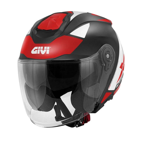 GIVI X.25 CASCO JET TARGET BLACK / WHITE / RED