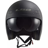 LS2 OF599 SPITFIRE II 2 MATTE BLACK FLAG