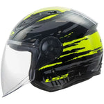 LS2 OF616 AIRFLOW II 2 BRUSH GLOSSY BLACK/H-V YELLOW